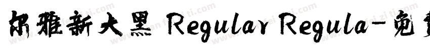 尔雅新大黑 Regular Regula字体转换